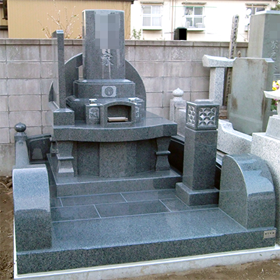 お墓施工事例：和洋折衷タイプのお墓
